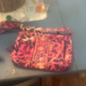 Women's Patterned Crossbody Bag in Red and Pink